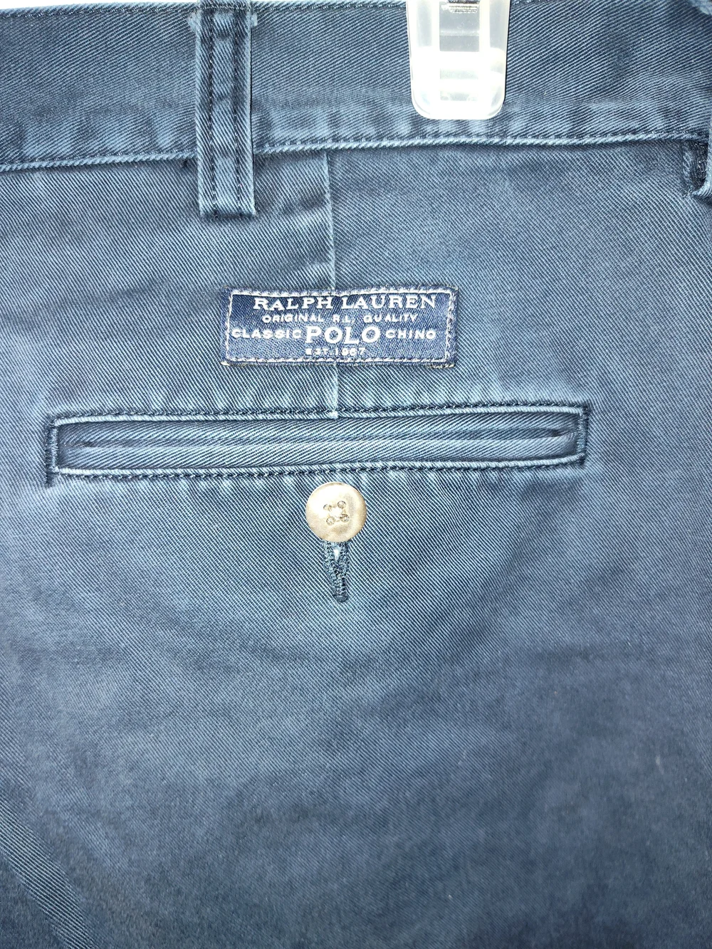 Polo by Ralph Lauren Navy Blue Flat-Front Men's Shorts